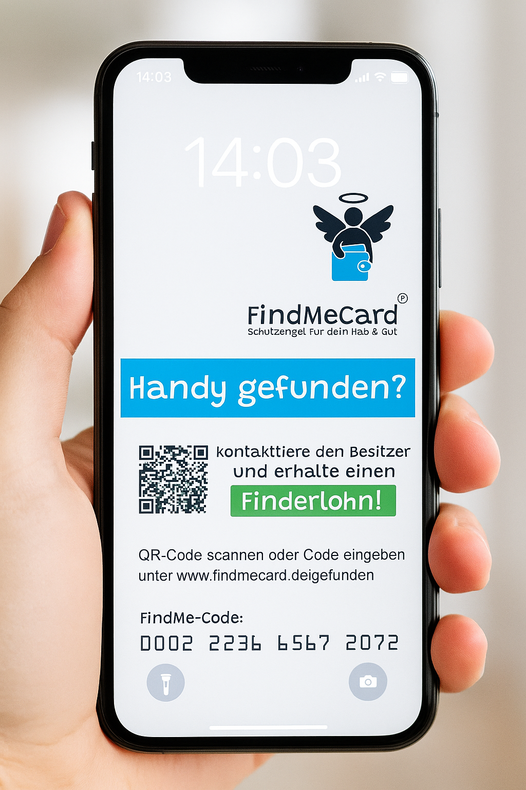 FindMeCard - Sperrbildschirm Hintergrundbild